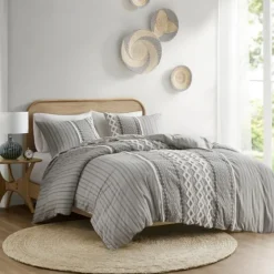 Gray Chenille Tufted California King Comforter Set-Kirkland's Home Discount