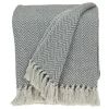 Gray Chevron Cotton Handloomed Tassel Throw-Kirkland's Home Shop
