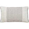 Gray Chevron Long Stitch Lumbar Throw Pillow-Kirkland's Home Online