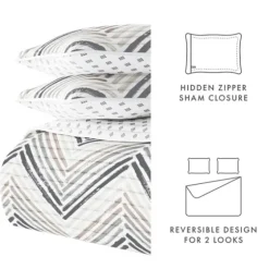 Gray Chevron Reversible 3-Pc. King Quilt Set-Kirkland's Home Online