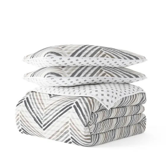 Gray Chevron Reversible 2-Pc. Twin Quilt Set-Kirkland's Home Flash Sale