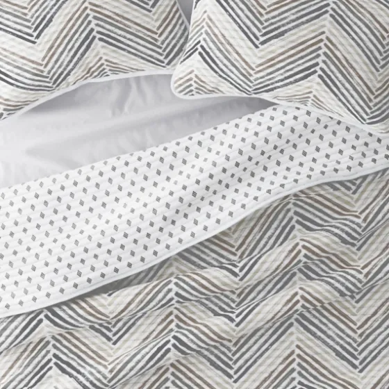 Gray Chevron Reversible 2-Pc. Twin Quilt Set-Kirkland's Home Flash Sale