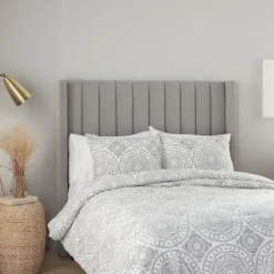 Gray Cloud Floral King 3-Pc. Comforter Set-Kirkland's Home Outlet