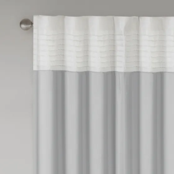 Gray Color Block Striped Curtain Panel, 84 In.-Kirkland's Home Flash Sale