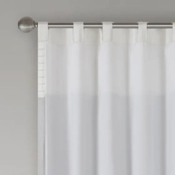 Gray Color Block Striped Curtain Panel, 84 In.-Kirkland's Home Flash Sale