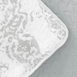 Gray Damask Reversible 3-Pc. Queen Quilt Set-Kirkland's Home Online