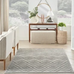 Gray Diamond Indoor/Outdoor Area Rug, 5X7-Kirkland's Home Shop