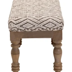 Gray Diamond Upholstered Ottoman-Kirkland's Home Discount
