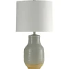 Gray Dipped Two-Toned Ceramic Table Lamp-Kirkland's Home Online
