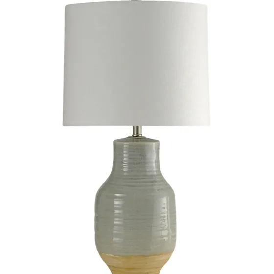 Gray Dipped Two-Toned Ceramic Table Lamp-Kirkland's Home Online
