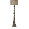 Gray Distressed Metal Encased Shade Floor Lamp-Kirkland's Home Shop