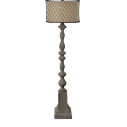Gray Distressed Metal Encased Shade Floor Lamp-Kirkland's Home Shop