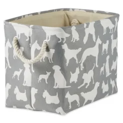 Gray Dog Show Rectangular Storage Bin, 16 In.-Kirkland's Home Hot
