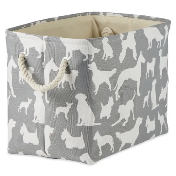 Gray Dog Show Rectangular Storage Bin, 18 In.-Kirkland's Home Store