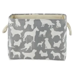 Gray Dog Show Rectangular Storage Bin, 18 In.-Kirkland's Home Store