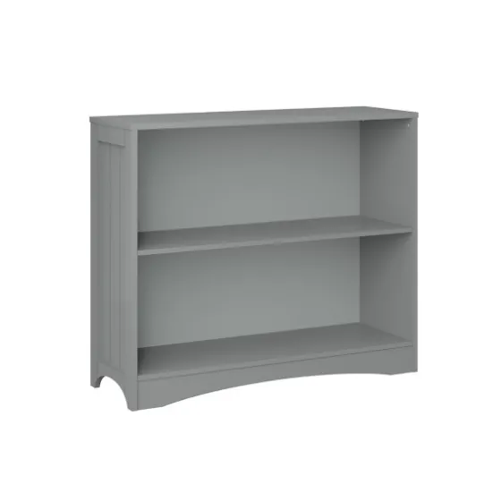 Gray Double Shelf Wooden Bookcase-Kirkland's Home Online