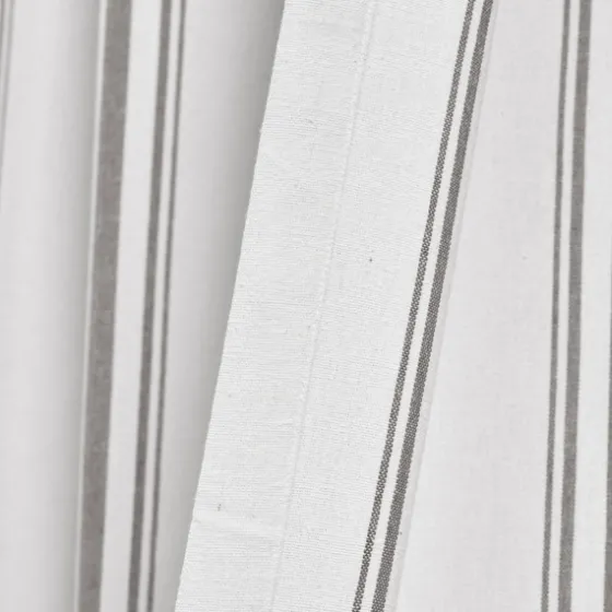 Gray Farmhouse Stripe Curtain Panels, Set Of 2-Kirkland's Home Sale