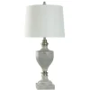 Gray Faux Wood And Silver Table Lamp-Kirkland's Home Shop