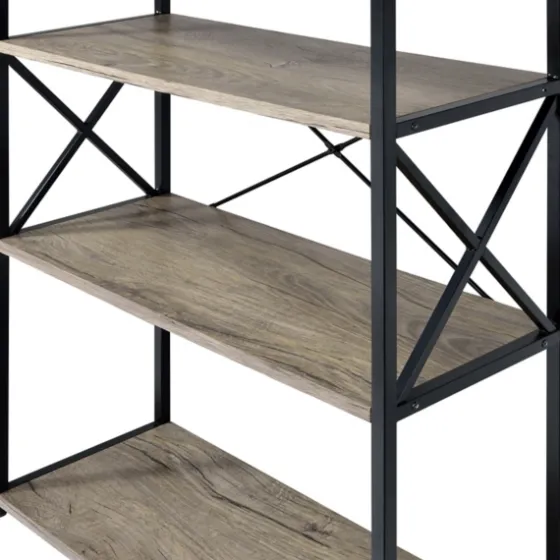 Gray Finish X Frame Open Shelf Bookcase-Kirkland's Home Flash Sale