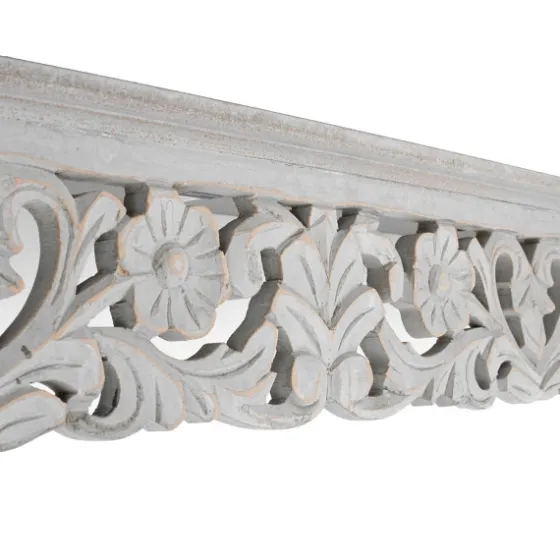 Gray Floral Carved Wall Shelf-Kirkland's Home Discount