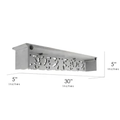 Gray Floral Carved Wall Shelf-Kirkland's Home Discount