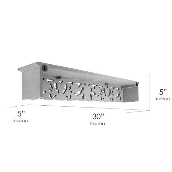 Gray Floral Carved Wall Shelf-Kirkland's Home Discount
