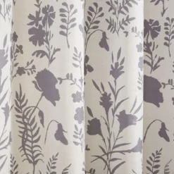 Gray Floral 2-Pc. Curtain Panel Set, 84 In.-Kirkland's Home Fashion