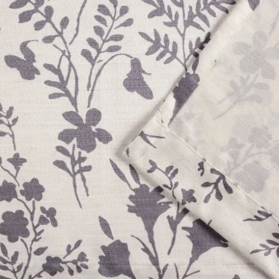 Gray Floral 2-Pc. Curtain Panel Set, 84 In.-Kirkland's Home Fashion