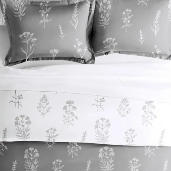 Gray Floral Reversible 2-Pc. Twin Duvet Cover Set-Kirkland's Home Sale