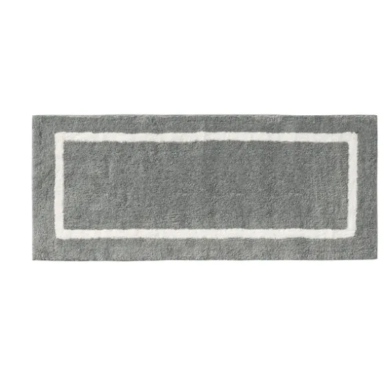 Gray Geometric Pattern Reversible Bath Mat, 60 In.-Kirkland's Home Outlet