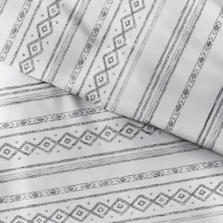 Gray Geometric 3-Pc. King Duvet Cover Set-Kirkland's Home Outlet