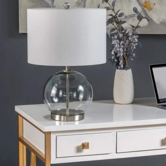 Gray Glass Globe Table Lamp-Kirkland's Home Best
