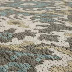 Gray Global Ikat Indoor/Outdoor Area Rug, 5X7-Kirkland's Home Cheap