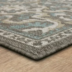 Gray Global Ikat Indoor/Outdoor Area Rug, 5X7-Kirkland's Home Cheap