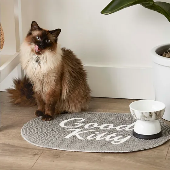 Gray Good Kitty Pet Bowl Mat-Kirkland's Home Online