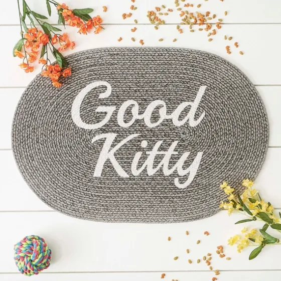 Gray Good Kitty Pet Bowl Mat-Kirkland's Home Online