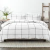 Gray Grid Plaid 3-Pc. Micro Queen Duvet Cover Set-Kirkland's Home Cheap