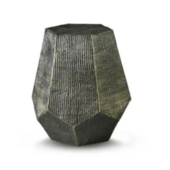 Gray Hand-Stamped Iron Hexagon Accent Table-Kirkland's Home New