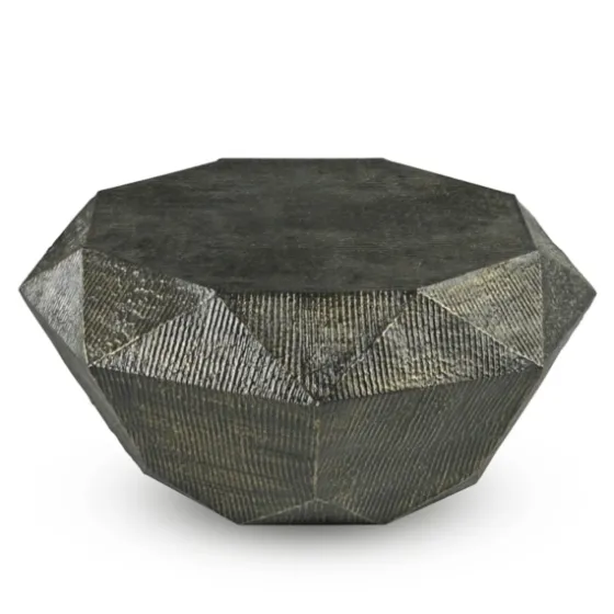 Gray Hand-Stamped Iron Octagonal Coffee Table-Kirkland's Home Discount