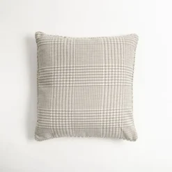 Gray Houndstooth Feather Throw Pillow-Kirkland's Home Store