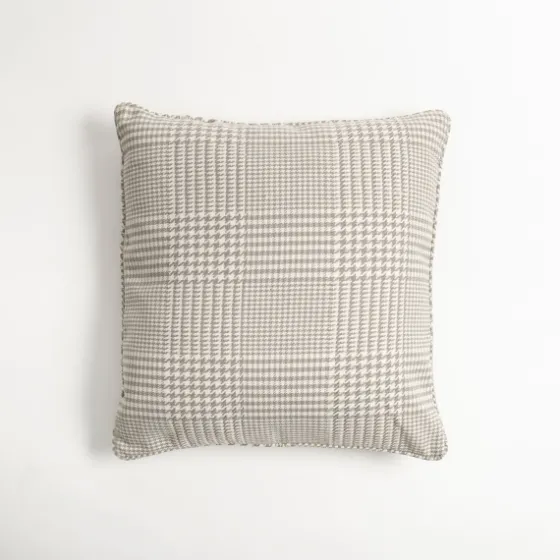 Gray Houndstooth Feather Throw Pillow-Kirkland's Home Store