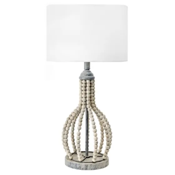 Gray Iron And Rattan Beaded Table Lamp-Kirkland's Home Outlet