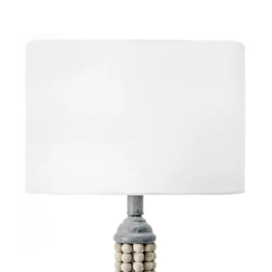 Gray Iron And Rattan Beaded Table Lamp-Kirkland's Home Outlet