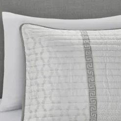 Gray Jacquard Motif 4-Pc. Queen Coverlet Set-Kirkland's Home Shop