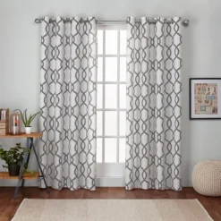 Gray Kenzie Curtain Panel Set, 96 In-Kirkland's Home Discount