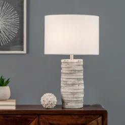 Gray Layered Cylinder Table Lamp-Kirkland's Home Online