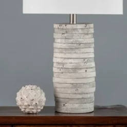 Gray Layered Cylinder Table Lamp-Kirkland's Home Online