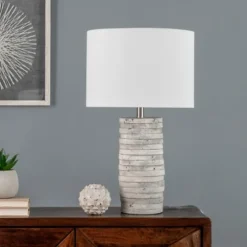 Gray Layered Cylinder Table Lamp-Kirkland's Home Online