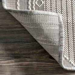 Gray Lee Global Stripes Outdoor Area Rug, 5X8-Kirkland's Home Outlet