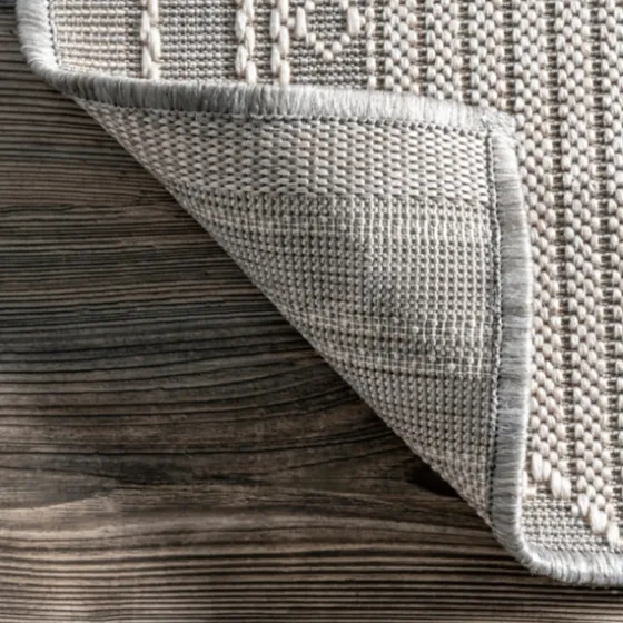 Gray Lee Global Stripes Outdoor Area Rug, 5X8-Kirkland's Home Outlet